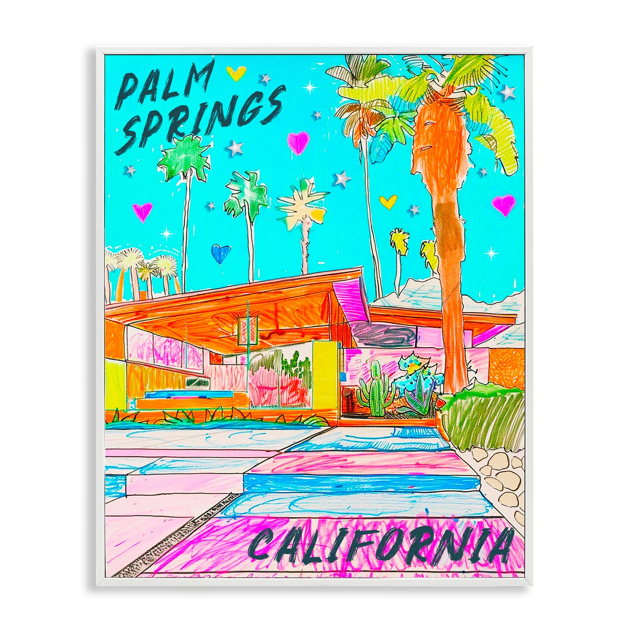 Stupell Industries Palm Springs Canyon Framed Giclee, design by Jess Stempel